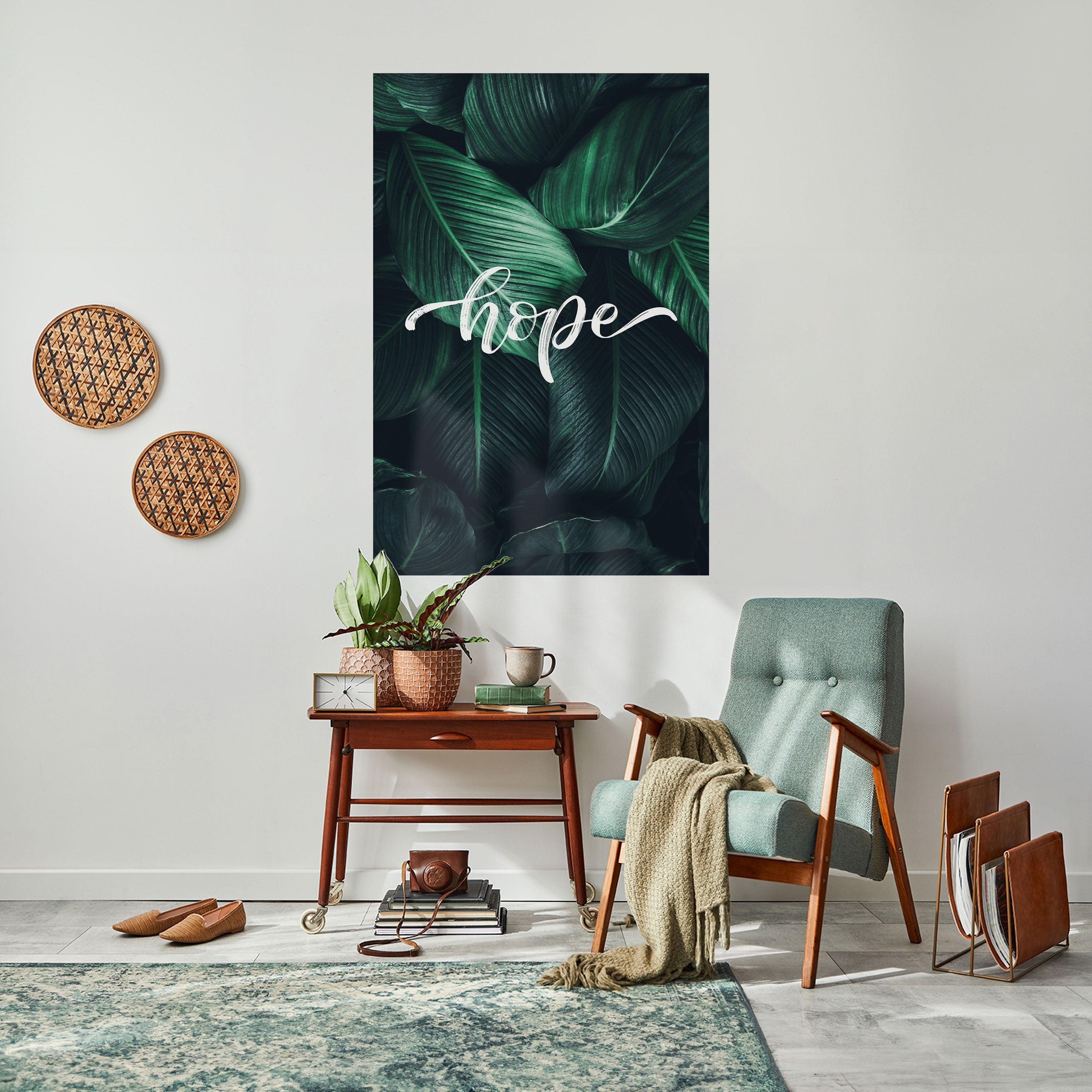 GRÜNES WHISPERS OF HOPE Vertikales Poster zum Abziehen und Aufkleben