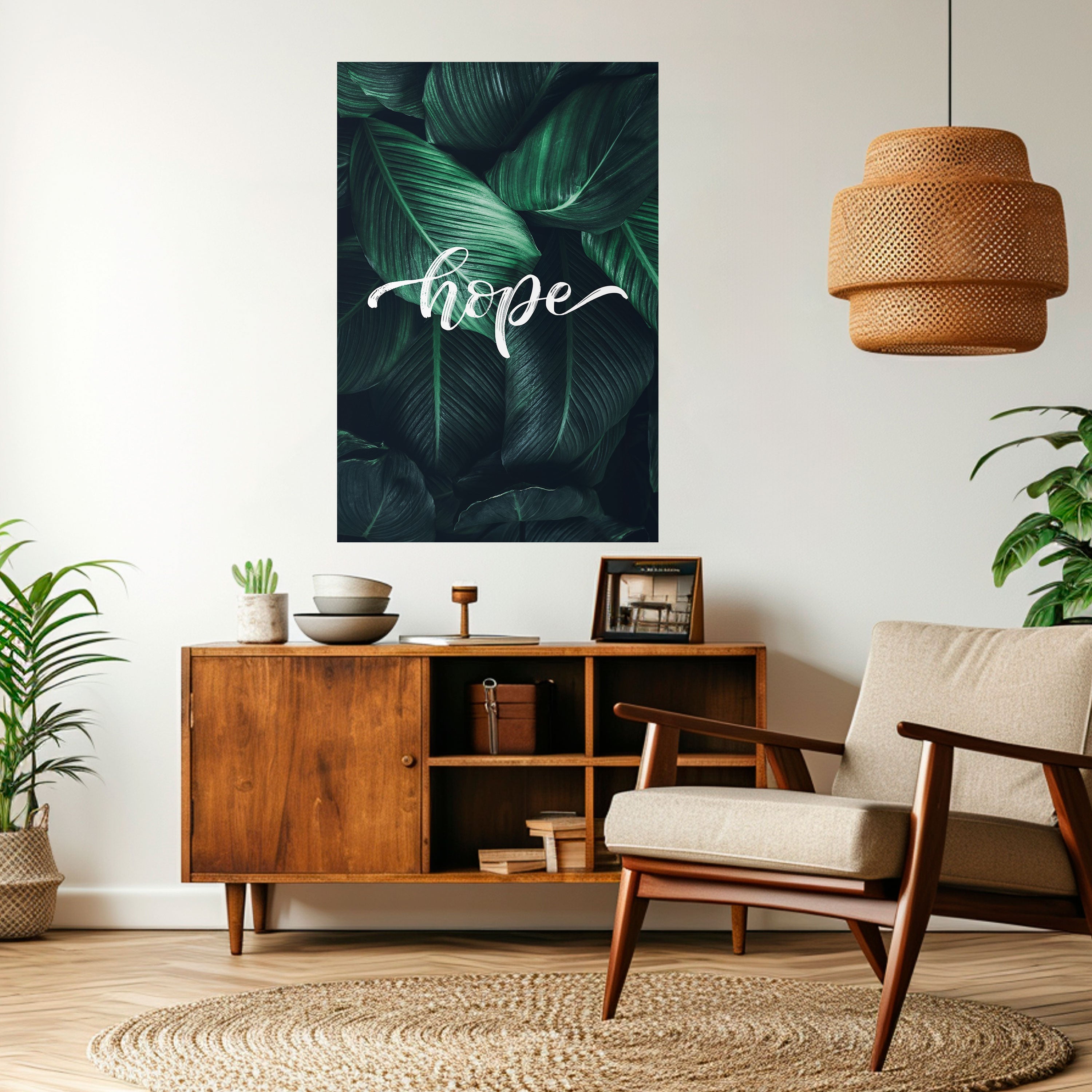 GRÜNES WHISPERS OF HOPE Vertikales Poster zum Abziehen und Aufkleben