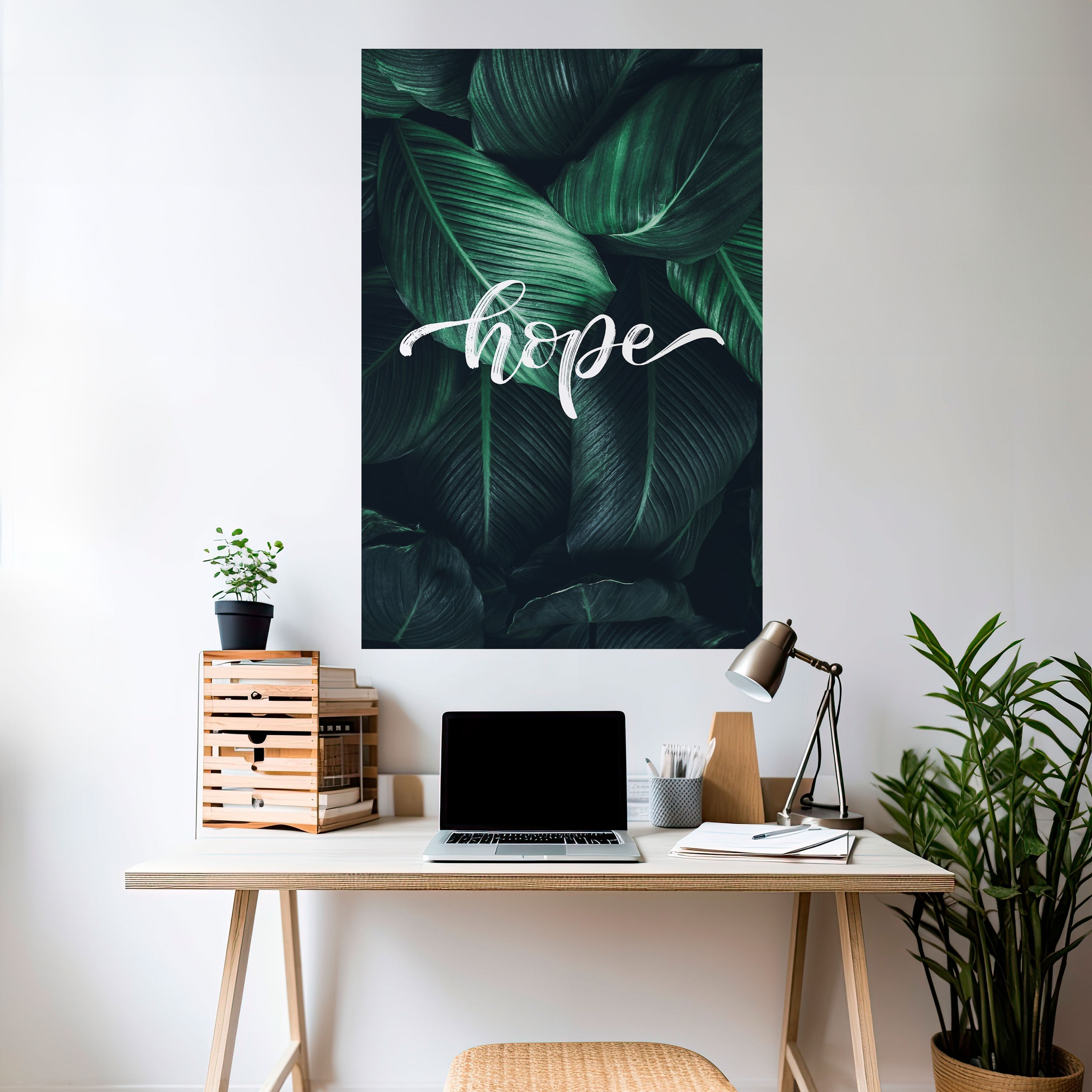 GRÜNES WHISPERS OF HOPE Vertikales Poster zum Abziehen und Aufkleben