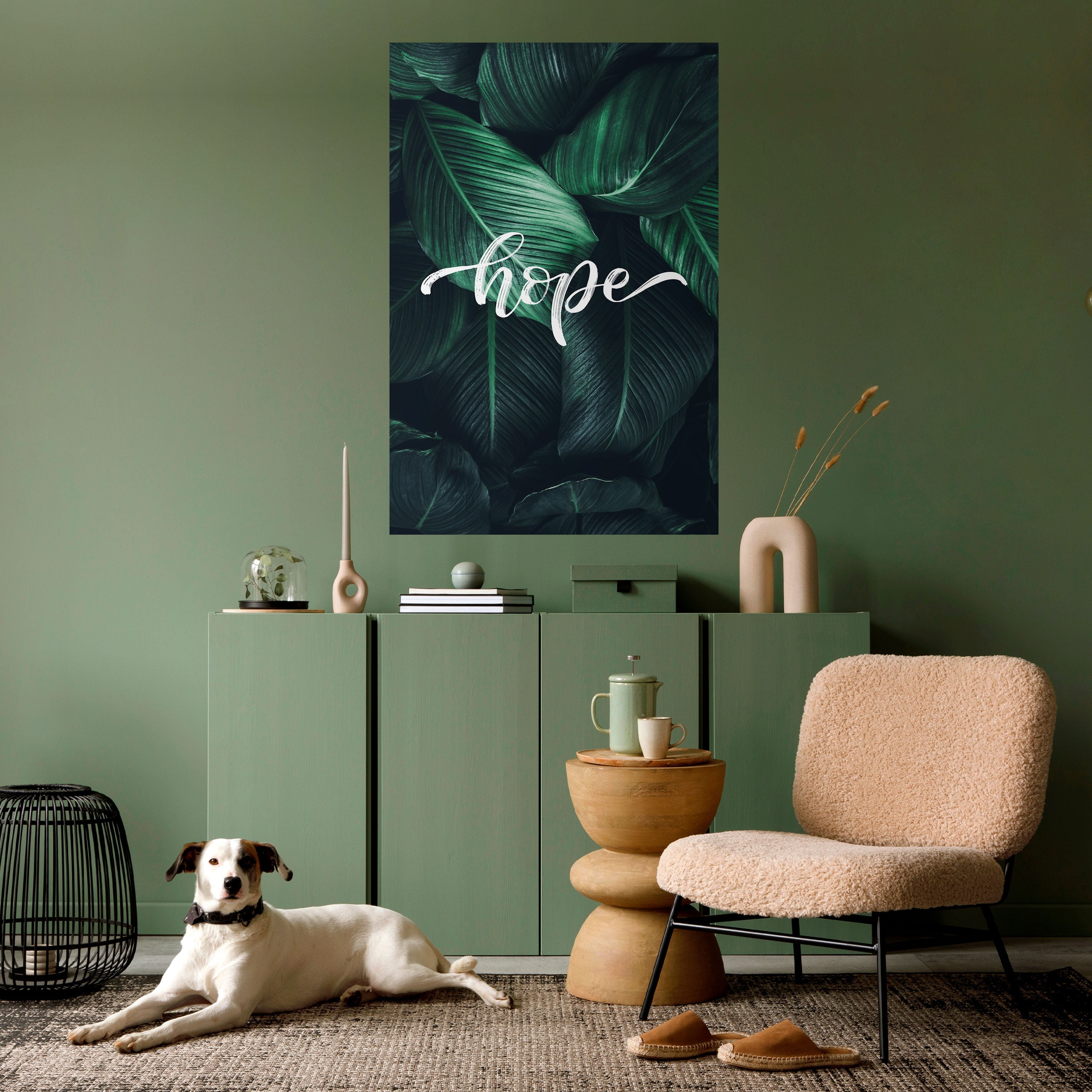 GRÜNES WHISPERS OF HOPE Vertikales Poster zum Abziehen und Aufkleben