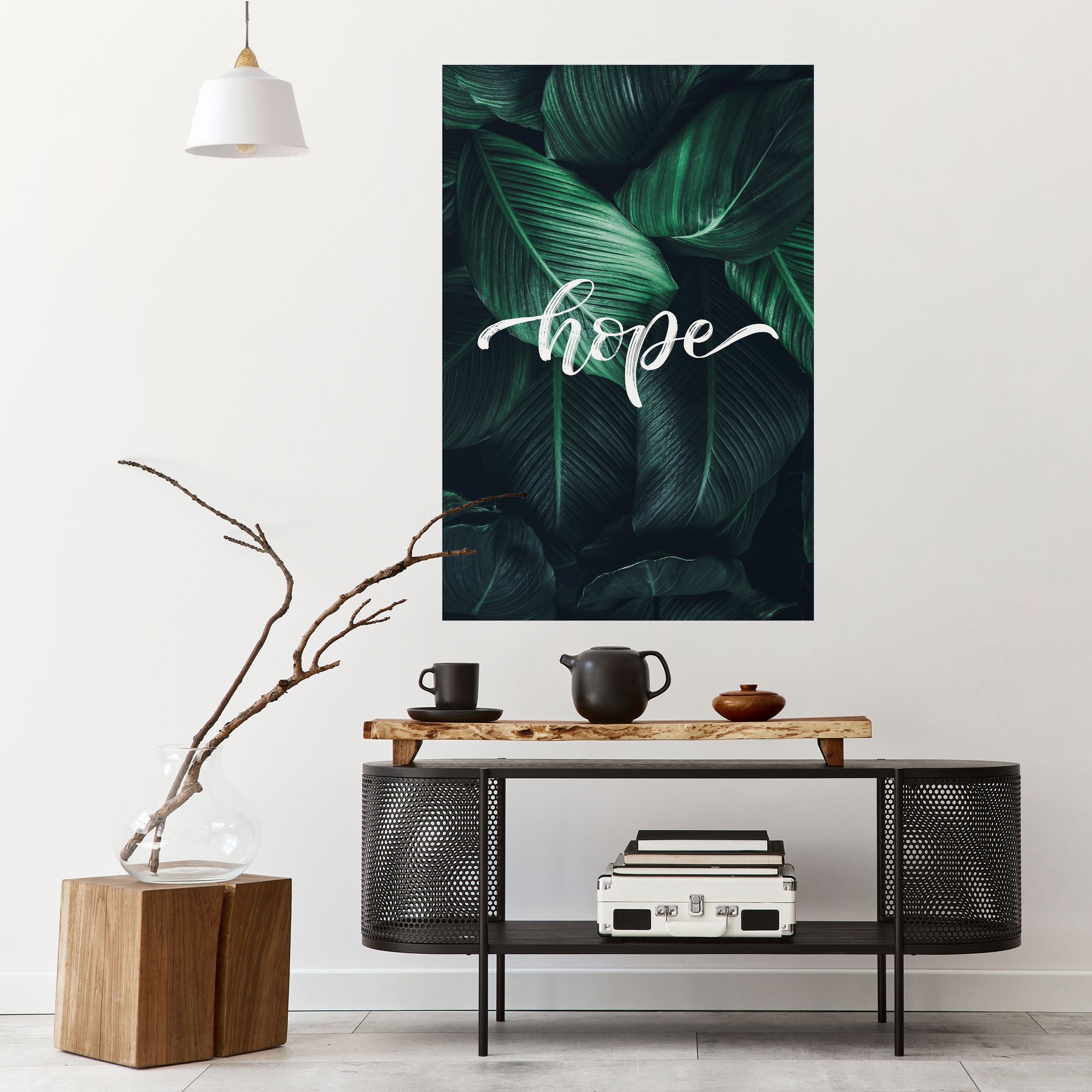 GRÜNES WHISPERS OF HOPE Vertikales Poster zum Abziehen und Aufkleben