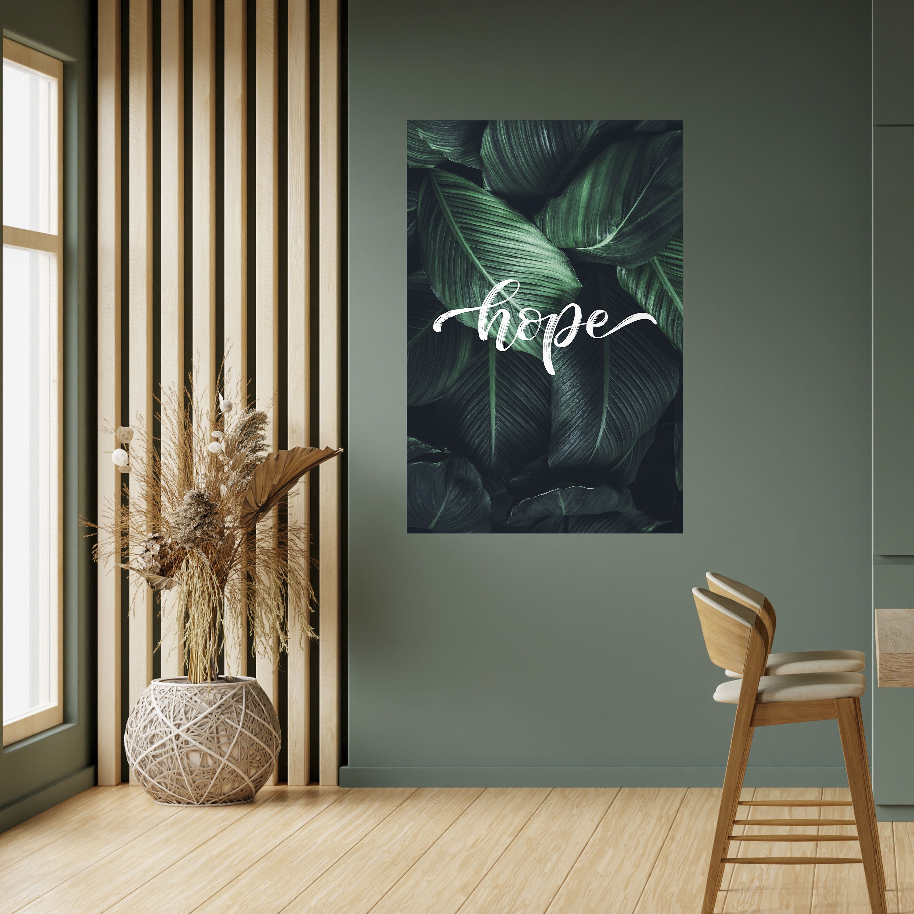 GRÜNES WHISPERS OF HOPE Vertikales Poster zum Abziehen und Aufkleben