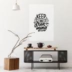 KEEP ON DREAMING Selbstklebendes Poster - Hochformat