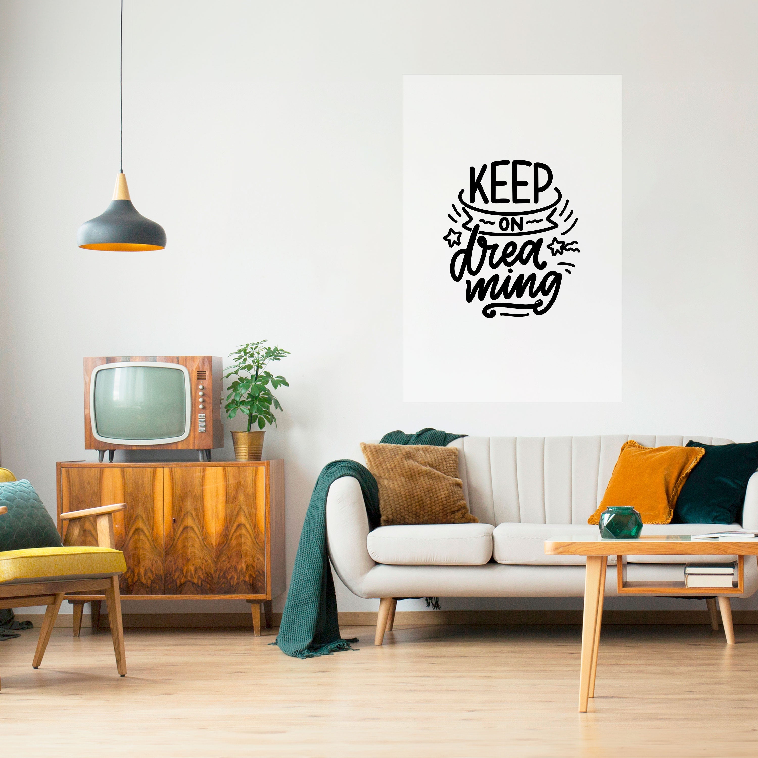 KEEP ON DREAMING Vertikales Poster zum Abziehen und Aufkleben