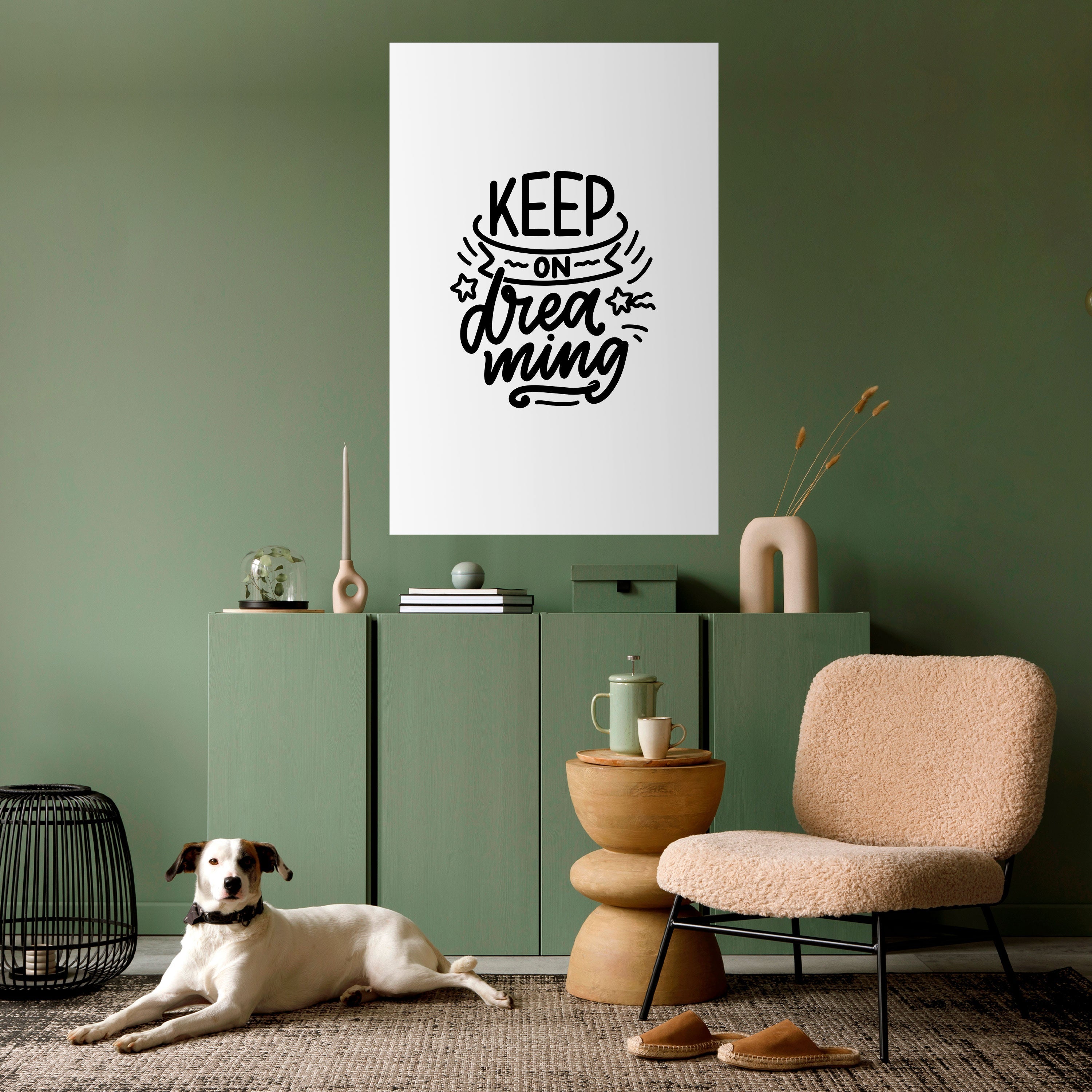 KEEP ON DREAMING Vertikales Poster zum Abziehen und Aufkleben