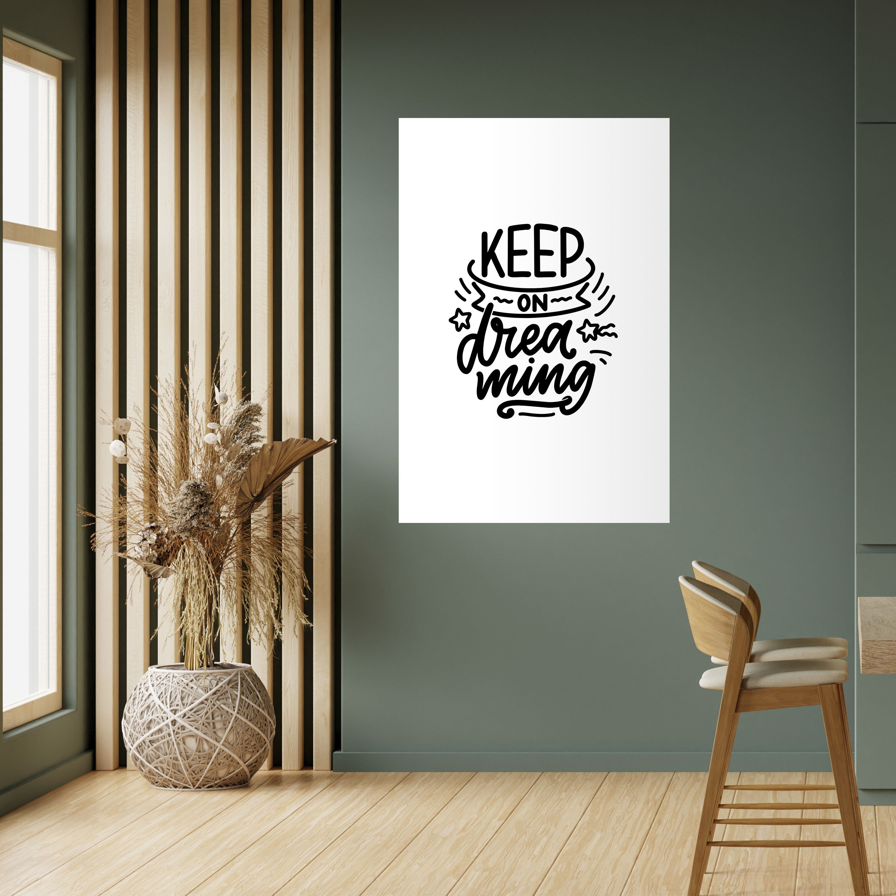 KEEP ON DREAMING Vertikales Poster zum Abziehen und Aufkleben