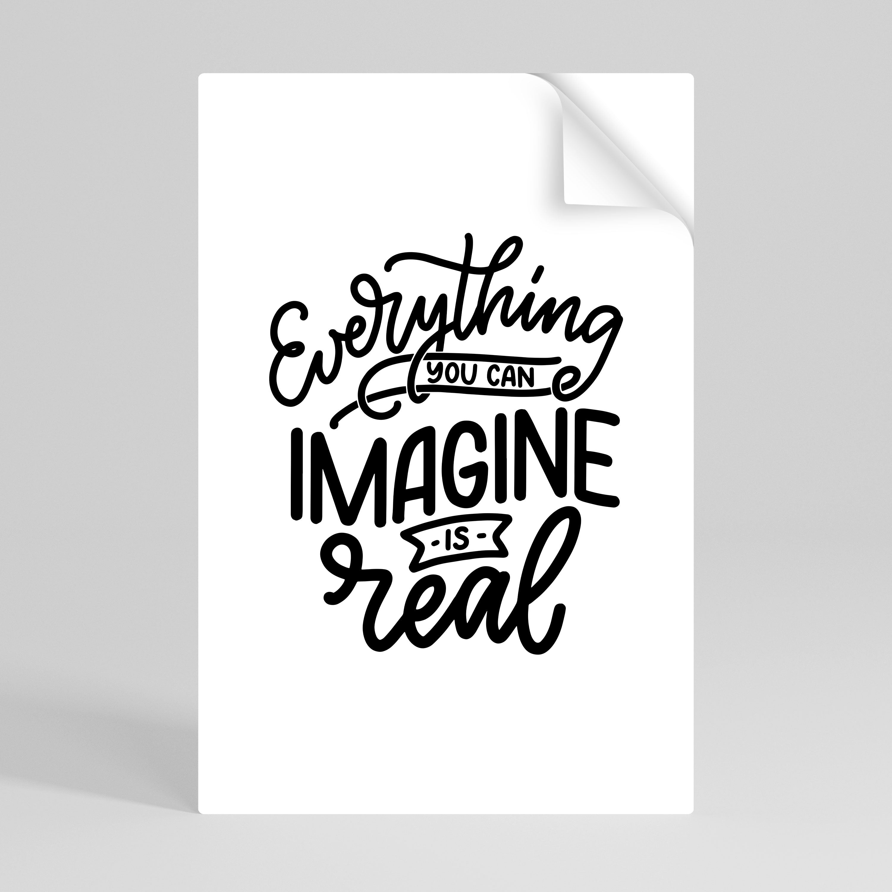 DREAMS BECOME REALITY Selbstklebendes Poster - Hochformat