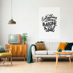 DREAMS BECOME REALITY Selbstklebendes Poster - Hochformat