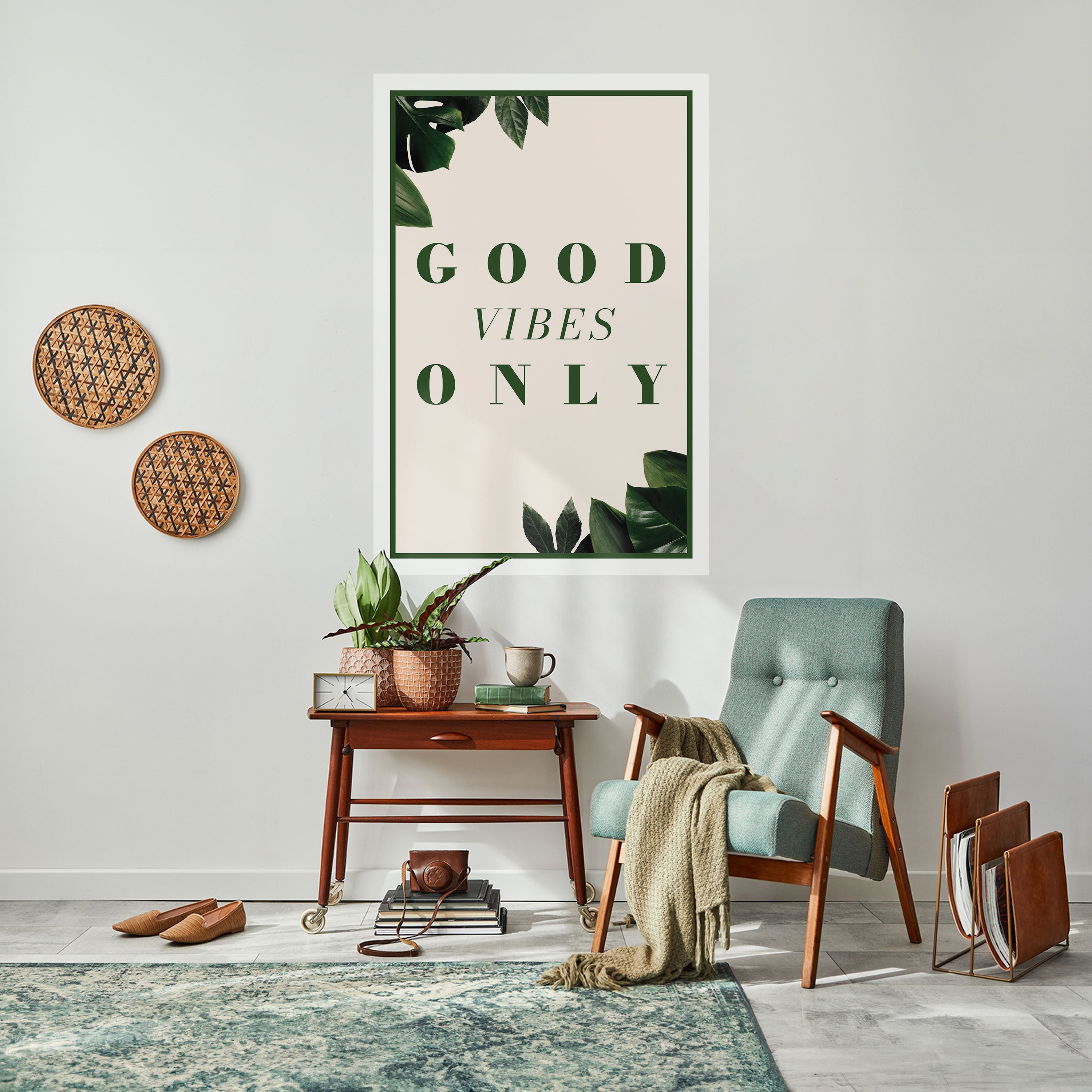 POSITIVE ENERGIE DER NATUR Vertikales Poster zum Abziehen und Aufkleben