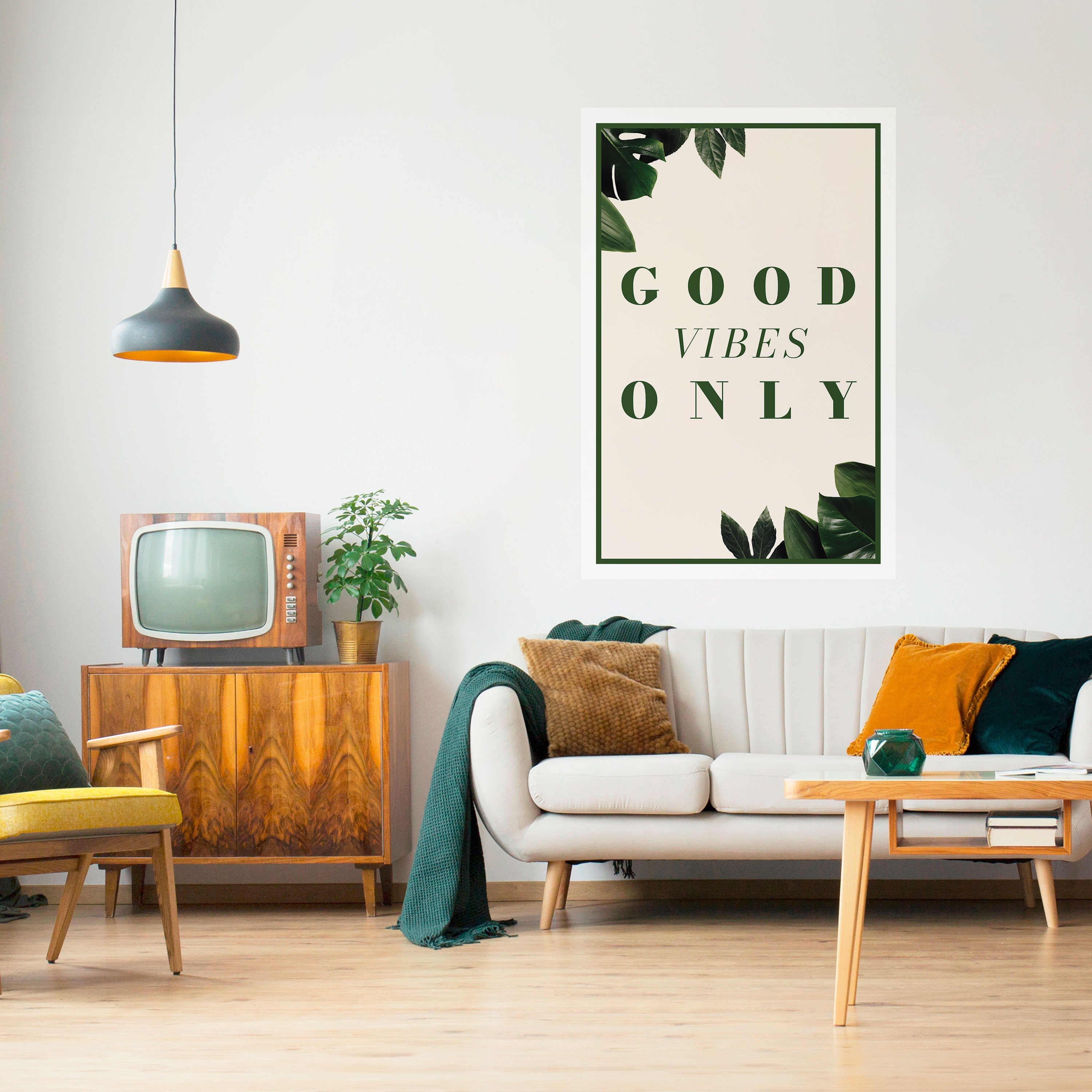 POSITIVE ENERGIE DER NATUR Vertikales Poster zum Abziehen und Aufkleben