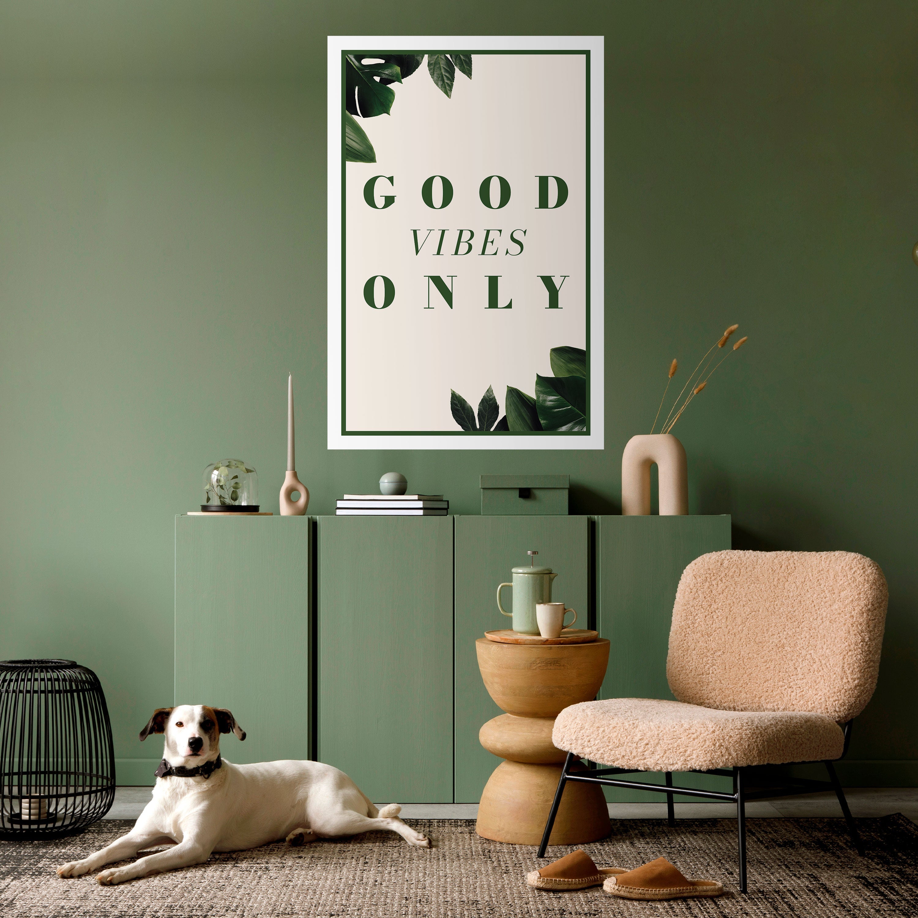 POSITIVE ENERGIE DER NATUR Vertikales Poster zum Abziehen und Aufkleben