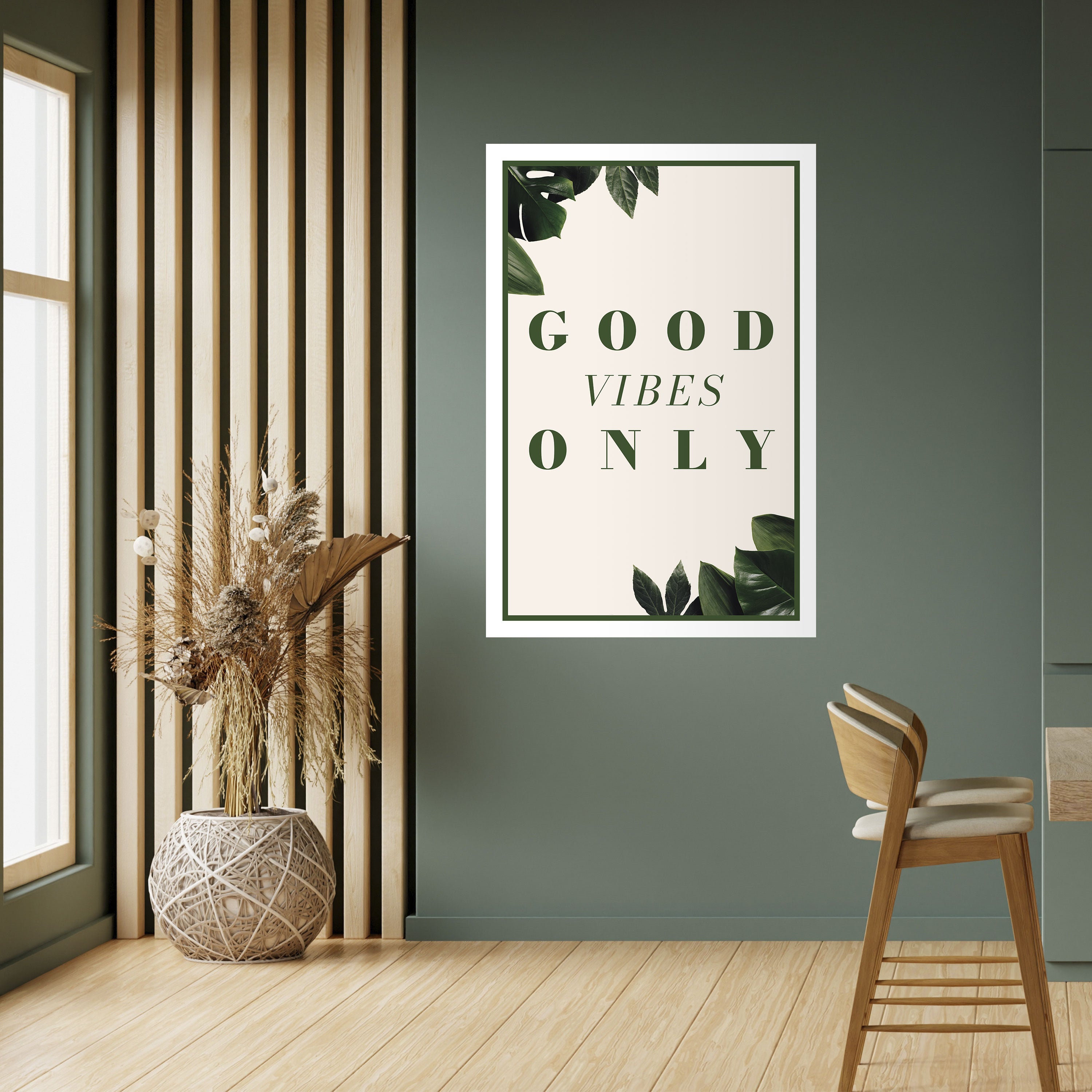 POSITIVE ENERGIE DER NATUR Vertikales Poster zum Abziehen und Aufkleben