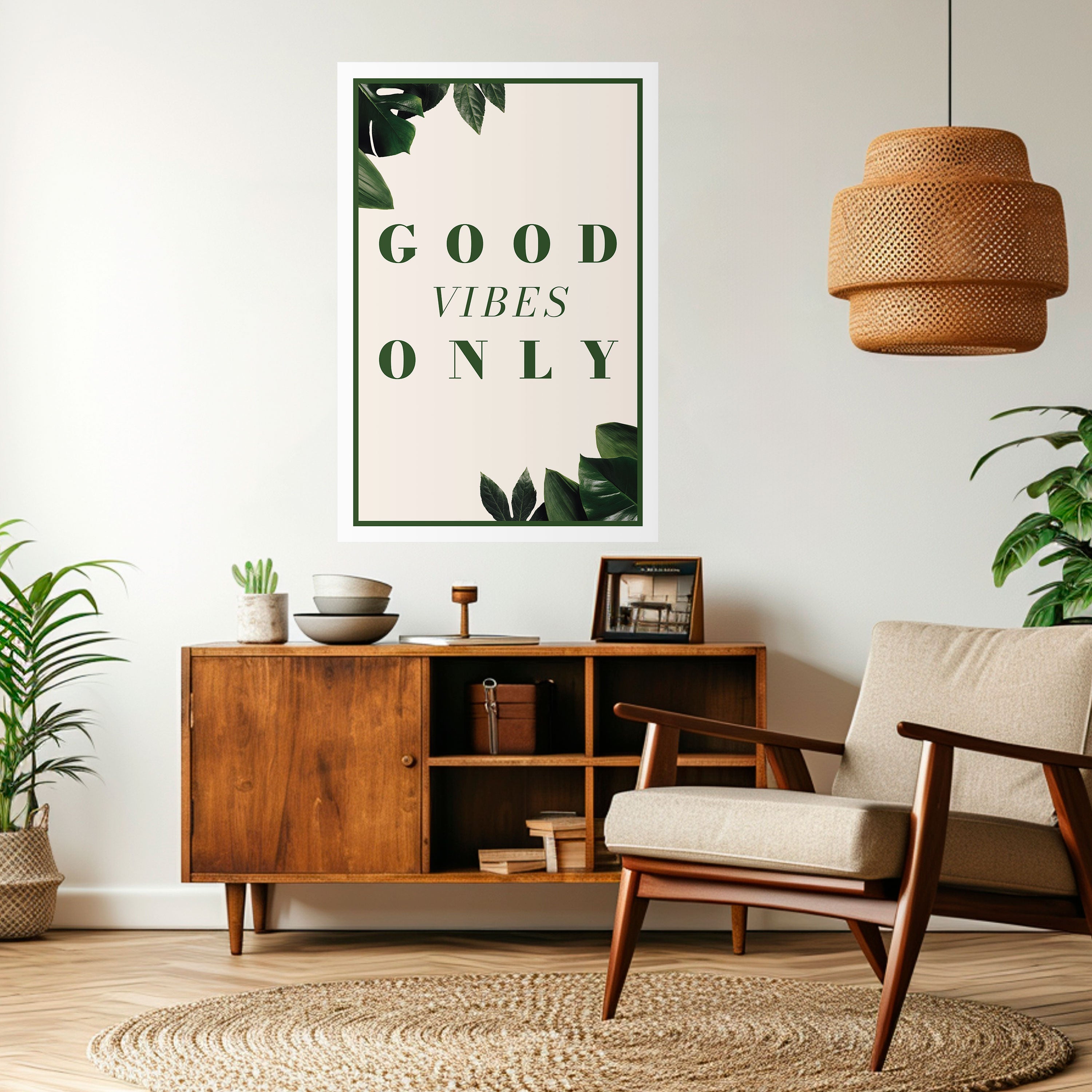 POSITIVE ENERGIE DER NATUR Vertikales Poster zum Abziehen und Aufkleben