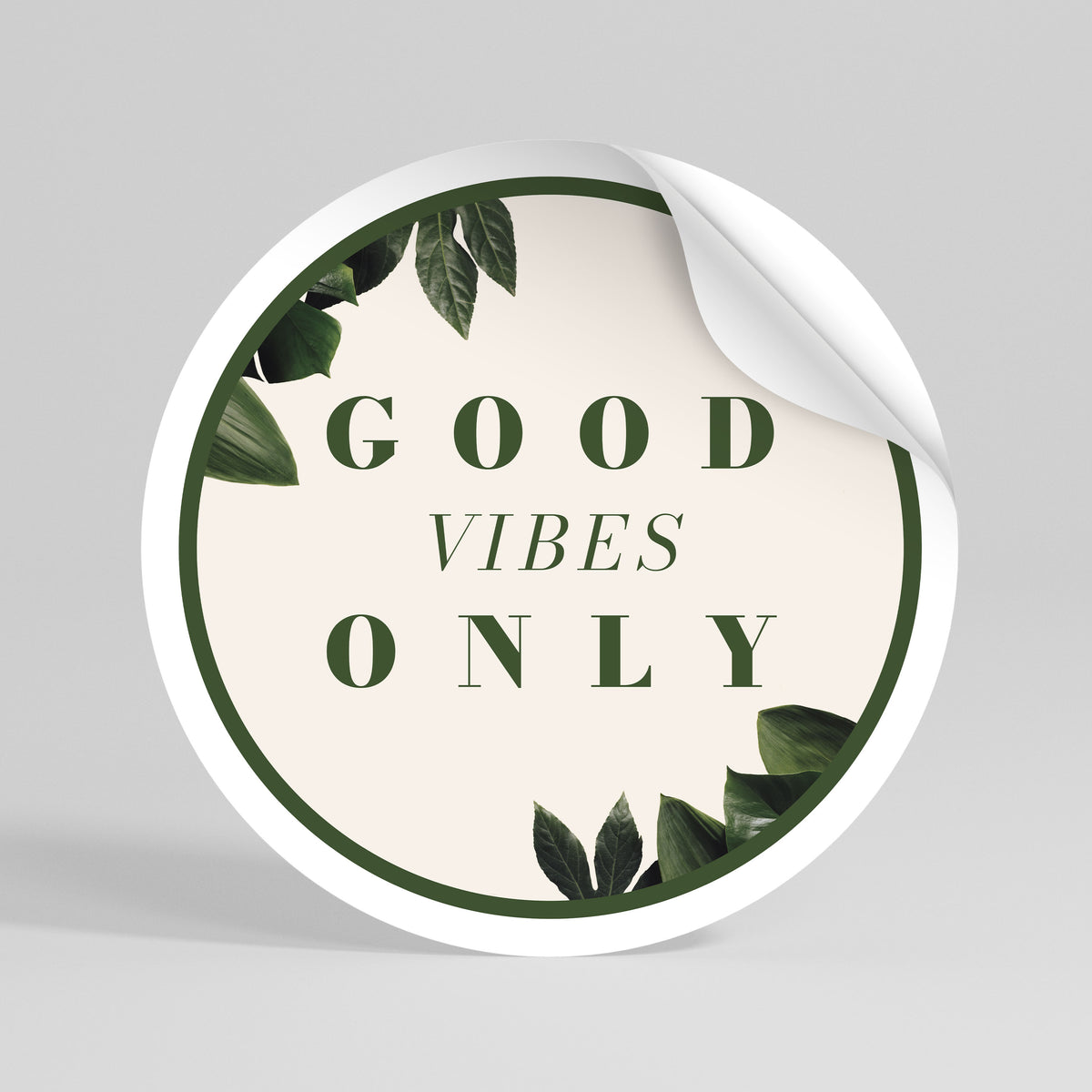 NATURE'S POSITIVE ENERGY Runder Wandsticker zum Abziehen und Aufkleben