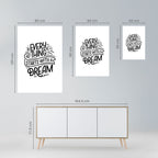 EVERYTHING STARTS WITH A DREAM Selbstklebendes Poster - Hochformat