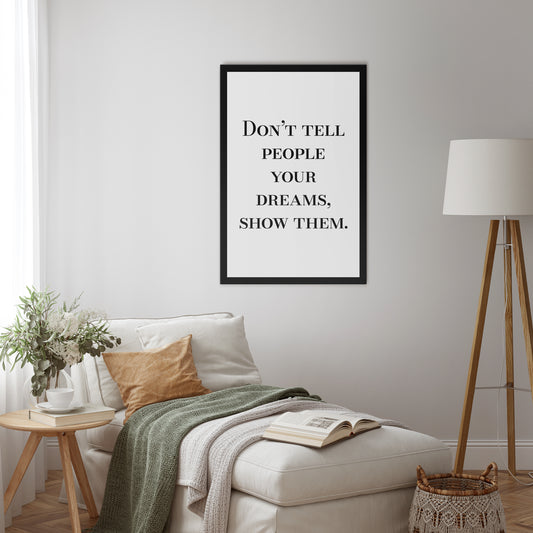 DREAMS IN ACTION Vertical Canvas Print