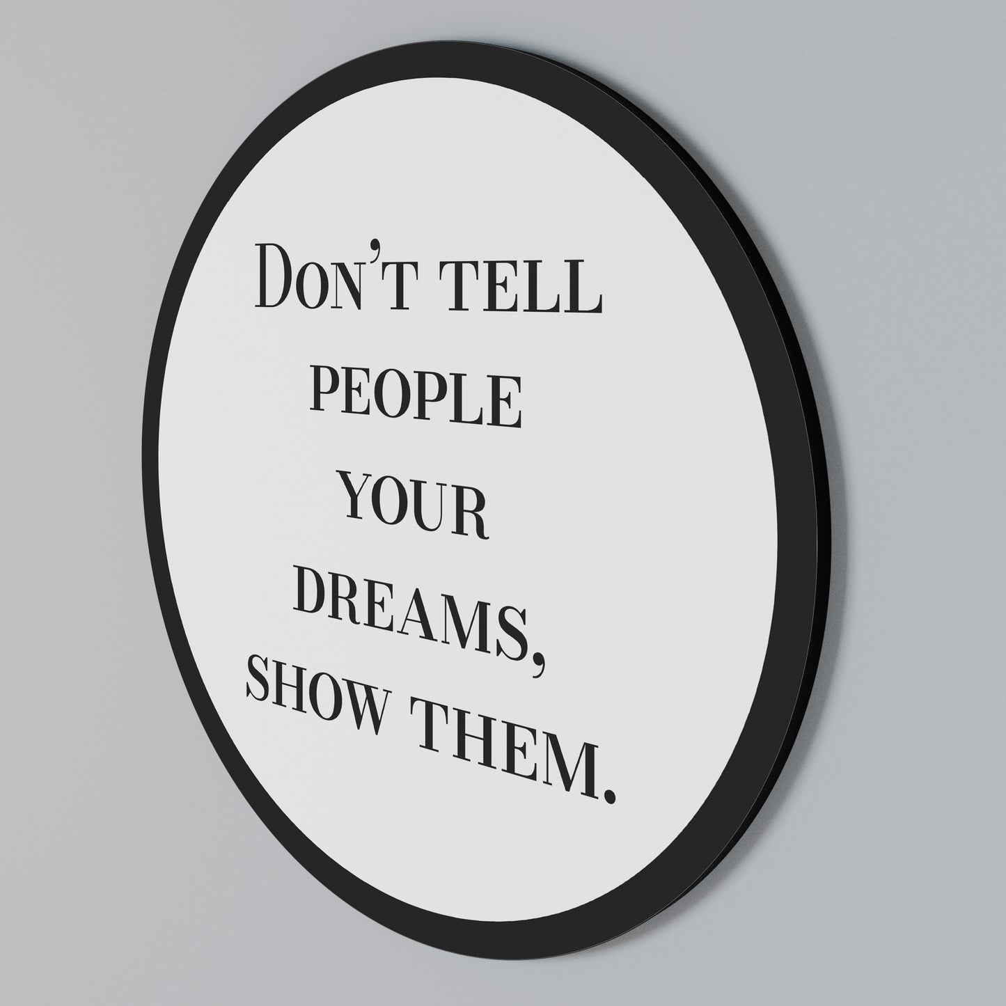 DREAMS IN ACTION Rundes Wandbild