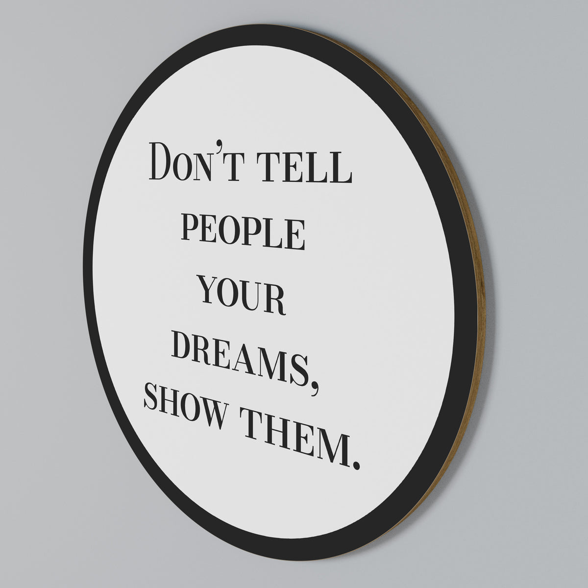 DREAMS IN ACTION Rundes Wandbild
