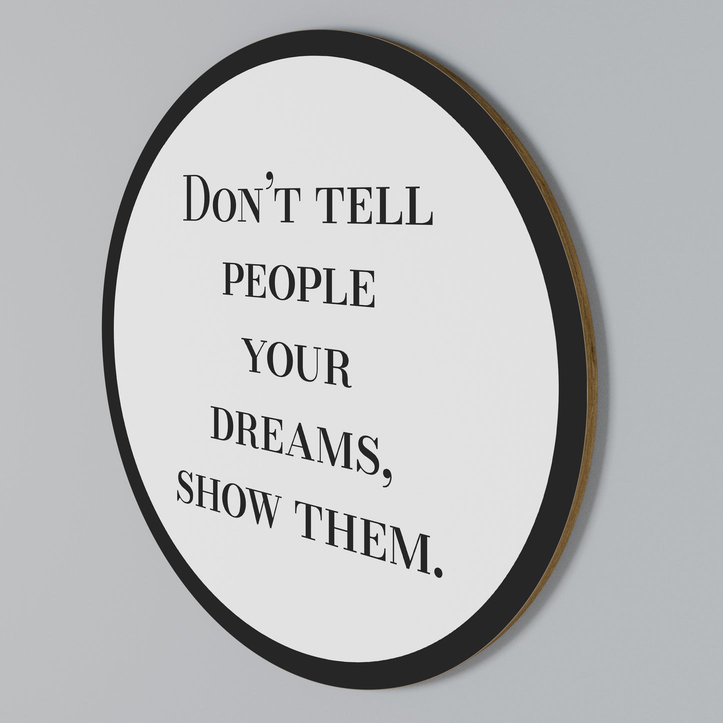 DREAMS IN ACTION Rundes Wandbild