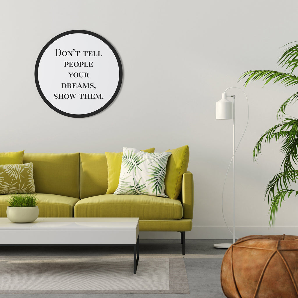 DREAMS IN ACTION Round Wall Art