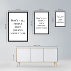 DREAMS IN ACTION Selbstklebendes Poster - Hochformat