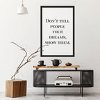 DREAMS IN ACTION Selbstklebendes Poster - Hochformat