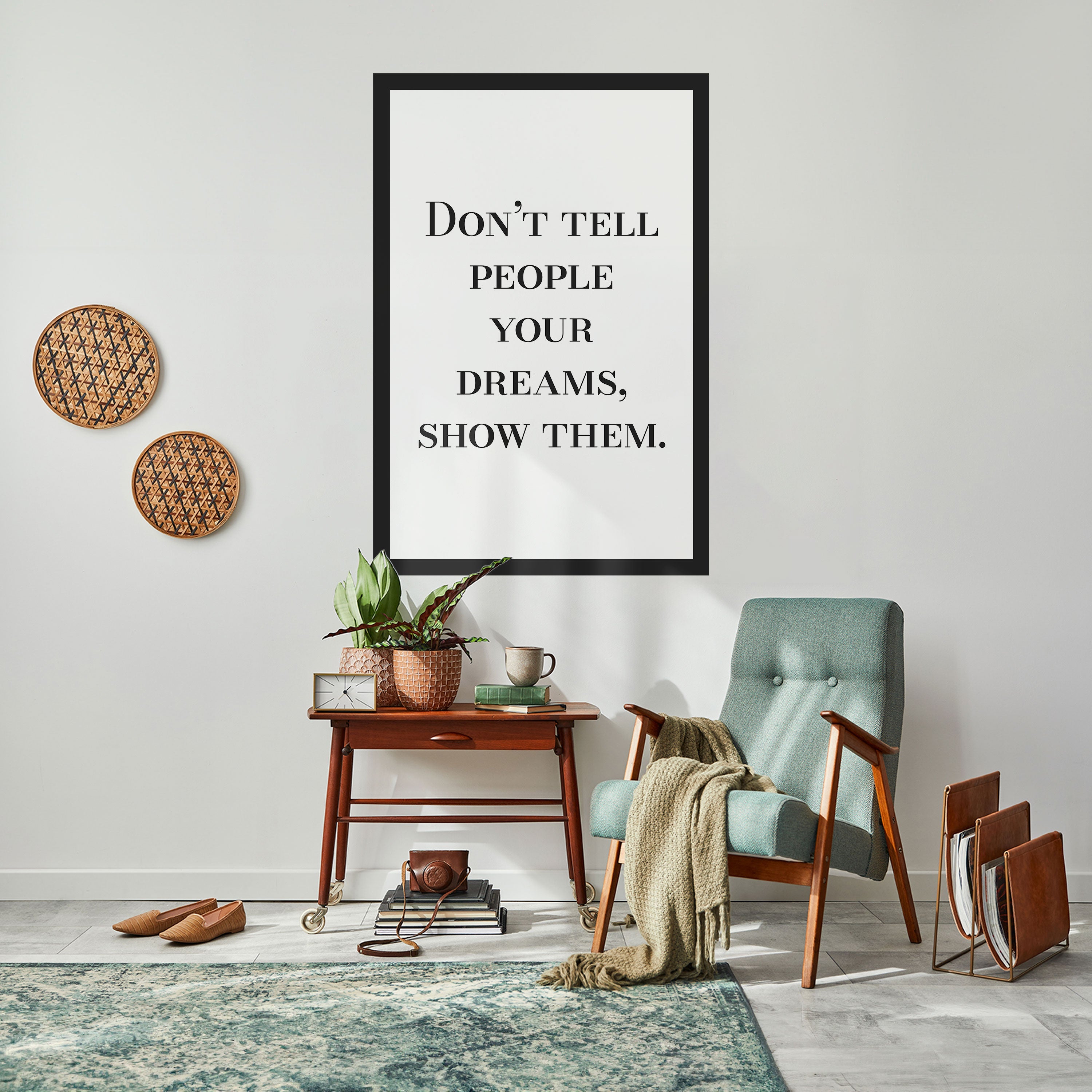 DREAMS IN ACTION Vertikales Poster zum Abziehen und Aufkleben