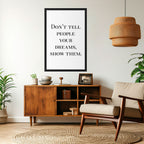 DREAMS IN ACTION Selbstklebendes Poster - Hochformat