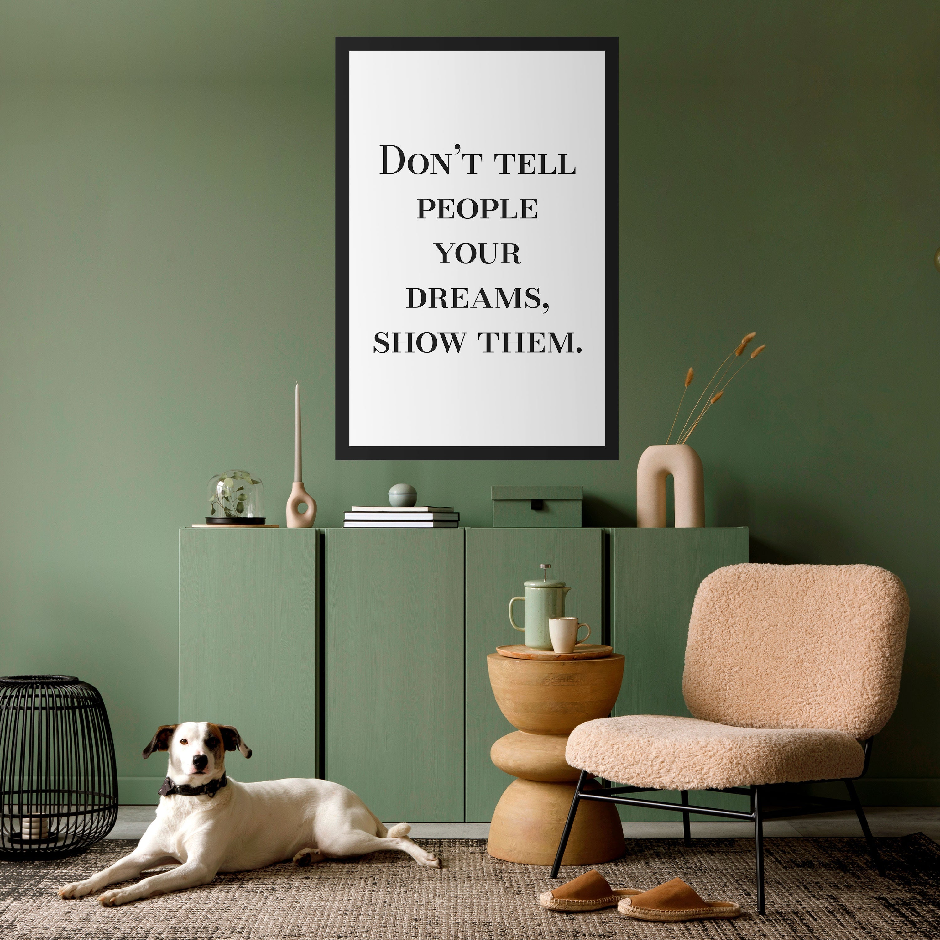 DREAMS IN ACTION Vertikales Poster zum Abziehen und Aufkleben