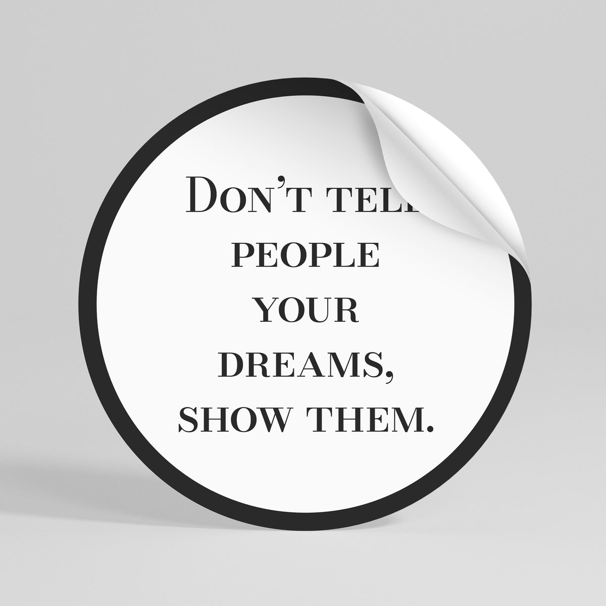 DREAMS IN ACTION Runder Wandsticker zum Abziehen und Aufkleben