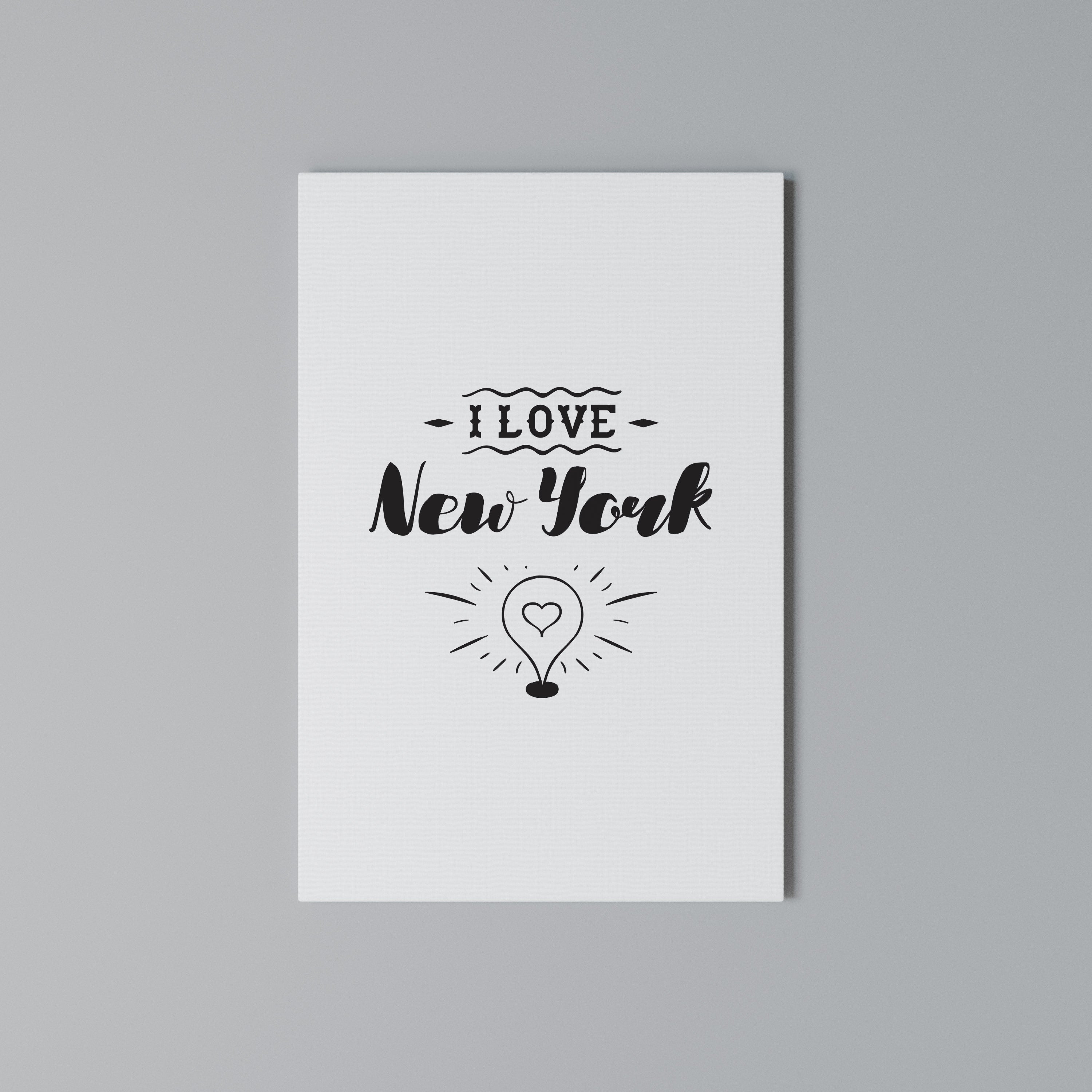 I LOVE NEW YORK Vertical Canvas Print