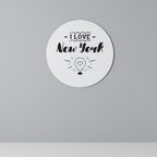 I LOVE NEW YORK Runde Wanddekoration Ø 69 cm