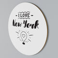 I LOVE NEW YORK Rundes Wandbild