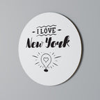 I LOVE NEW YORK Runde Wanddekoration Ø 69 cm
