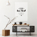 I LOVE NEW YORK Selbstklebendes Poster - Hochformat