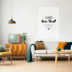 I LOVE NEW YORK Selbstklebendes Poster - Hochformat