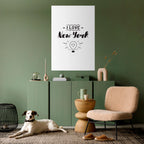 I LOVE NEW YORK Selbstklebendes Poster - Hochformat