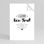 I LOVE NEW YORK Selbstklebendes Poster - Hochformat