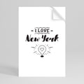 I LOVE NEW YORK Selbstklebendes Poster - Hochformat