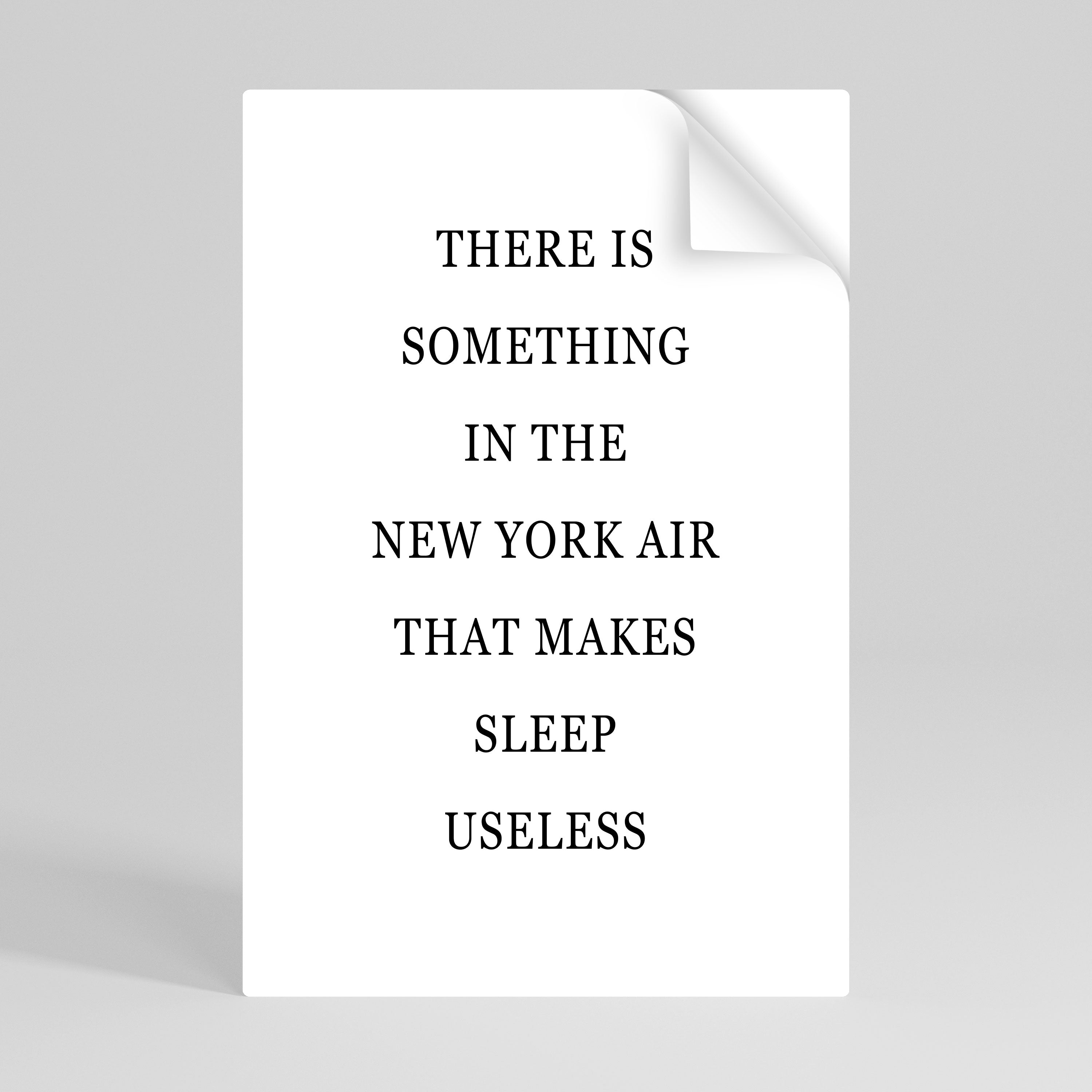 NEW YORK NIGHTS UNREST Selbstklebendes Poster - Hochformat