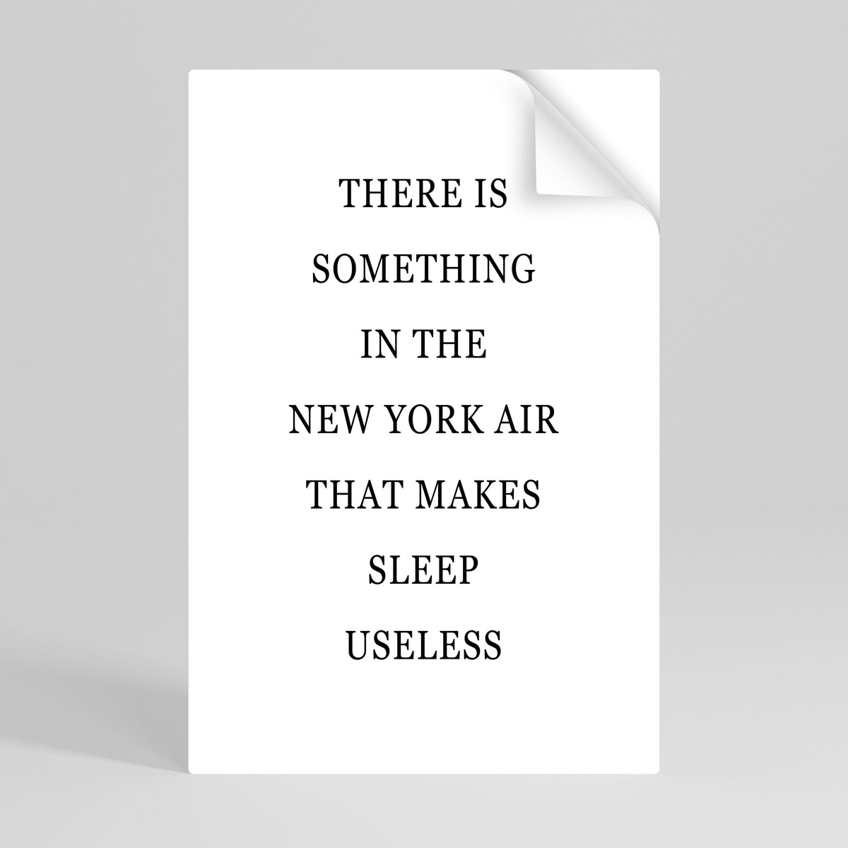 NEW YORK NIGHTS UNREST Selbstklebendes Poster - Hochformat