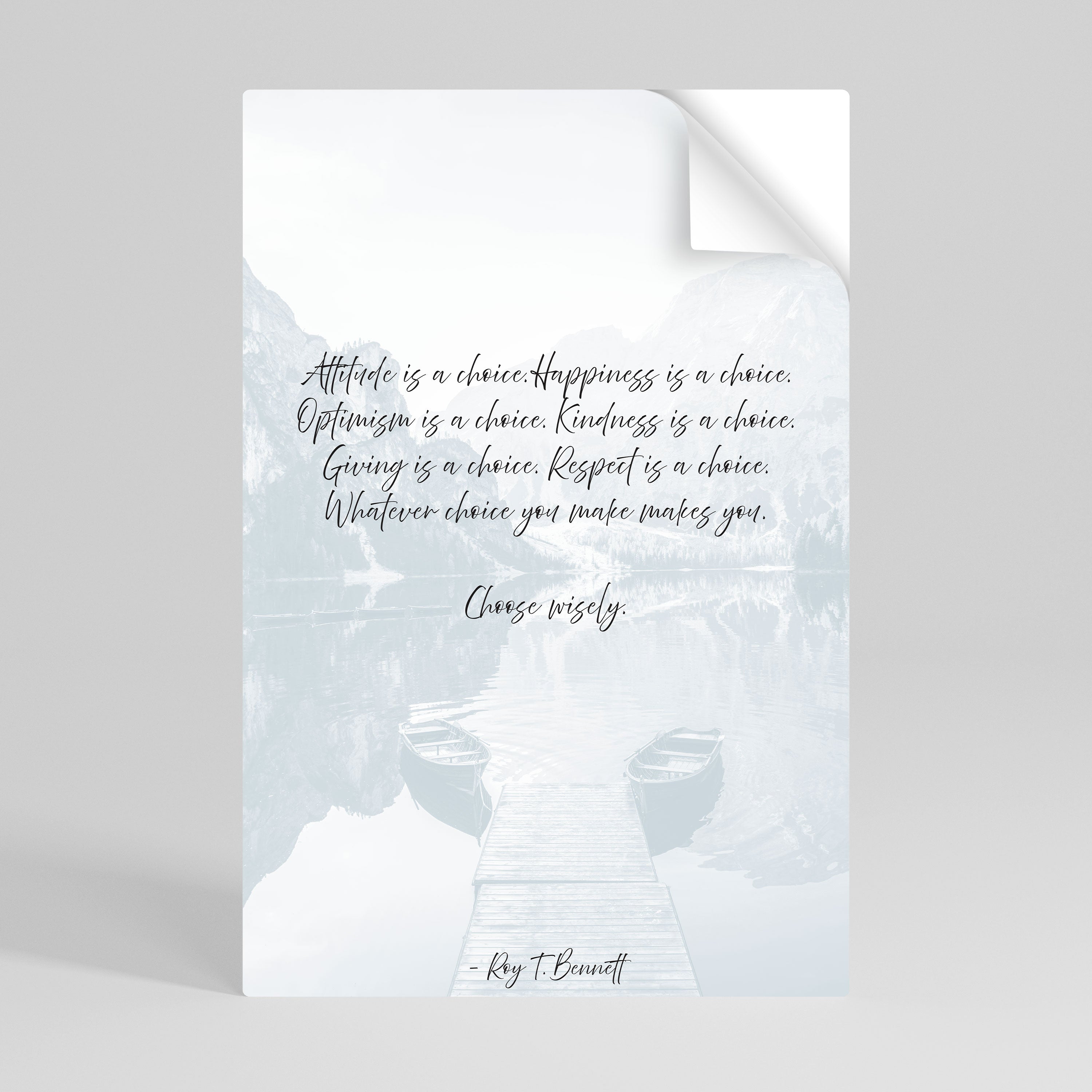 CHOICES IN REFLECTION Selbstklebendes Poster - Hochformat