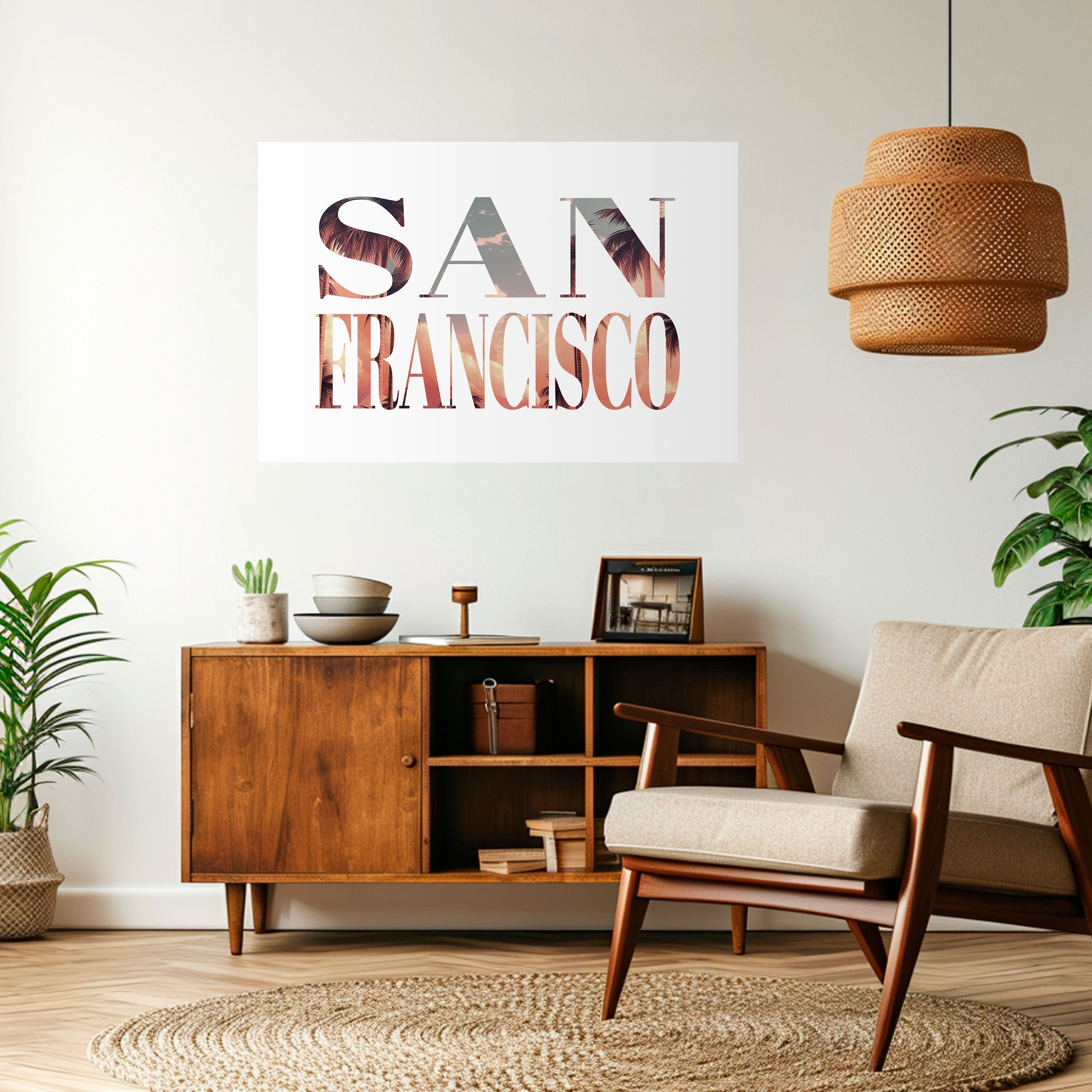 SAN FRANCISCO Horizontales Poster zum Abziehen und Aufkleben