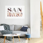 SAN FRANCISCO Selbstklebendes Horizontal-Poster