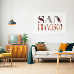 SAN FRANCISCO Selbstklebendes Horizontal-Poster