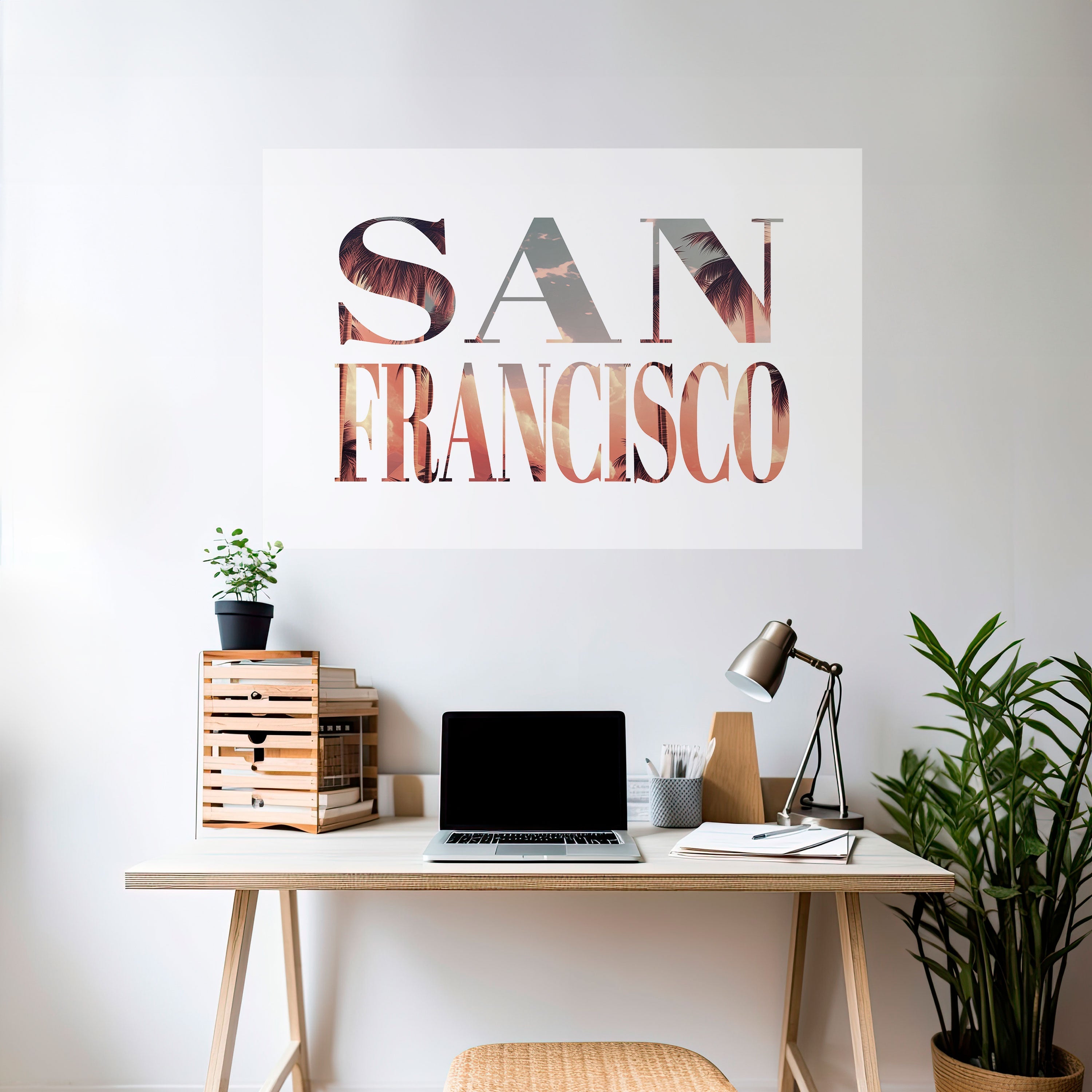 SAN FRANCISCO Horizontales Poster zum Abziehen und Aufkleben