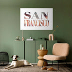 SAN FRANCISCO Selbstklebendes Horizontal-Poster