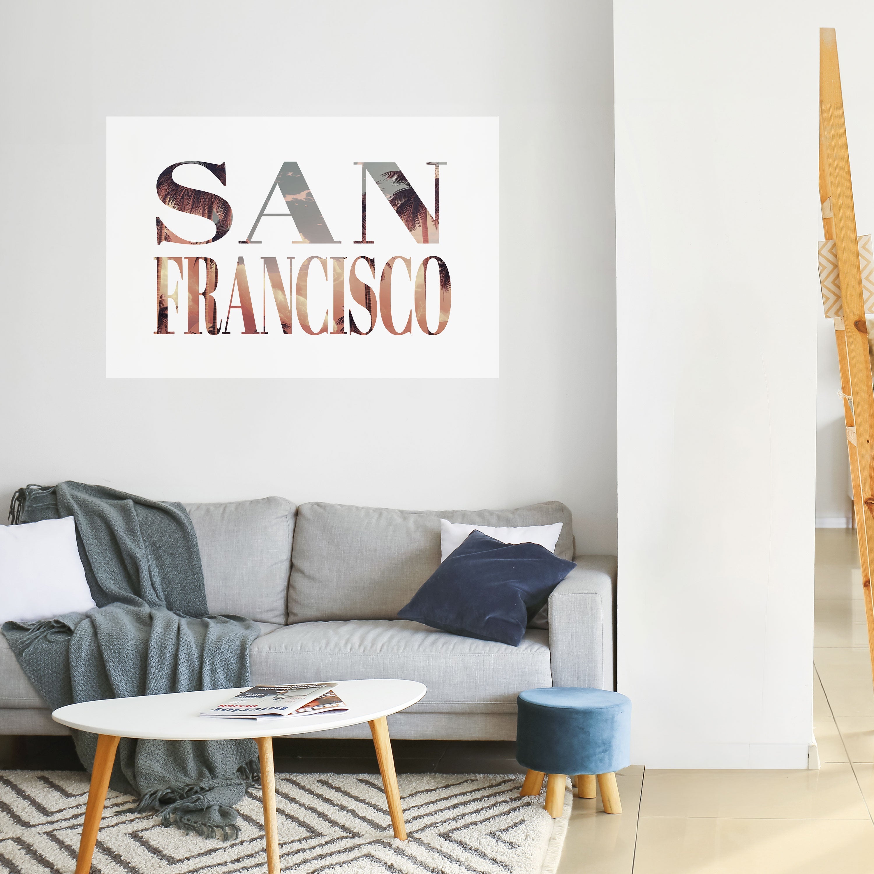 SAN FRANCISCO Horizontales Poster zum Abziehen und Aufkleben