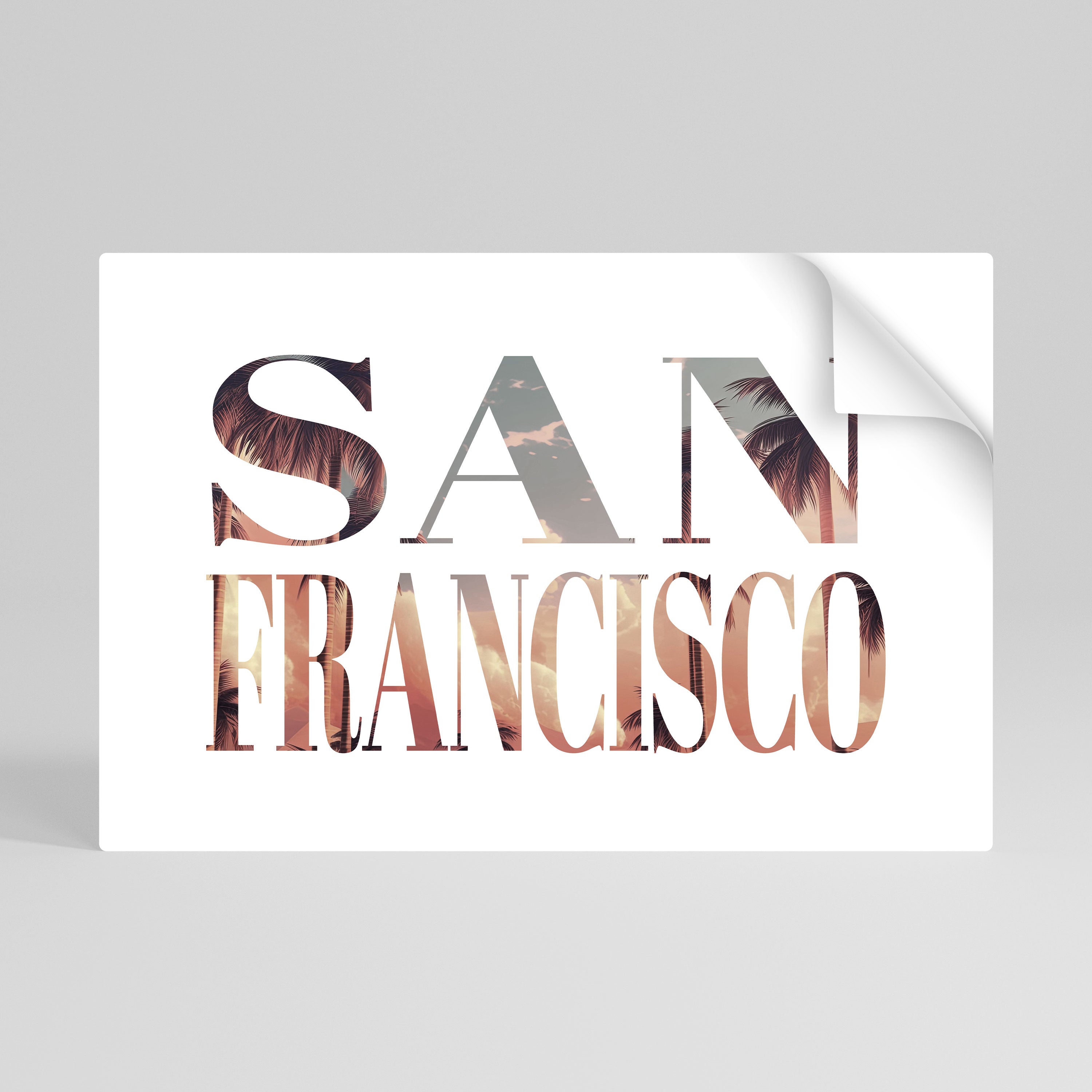 SAN FRANCISCO Horizontales Poster zum Abziehen und Aufkleben