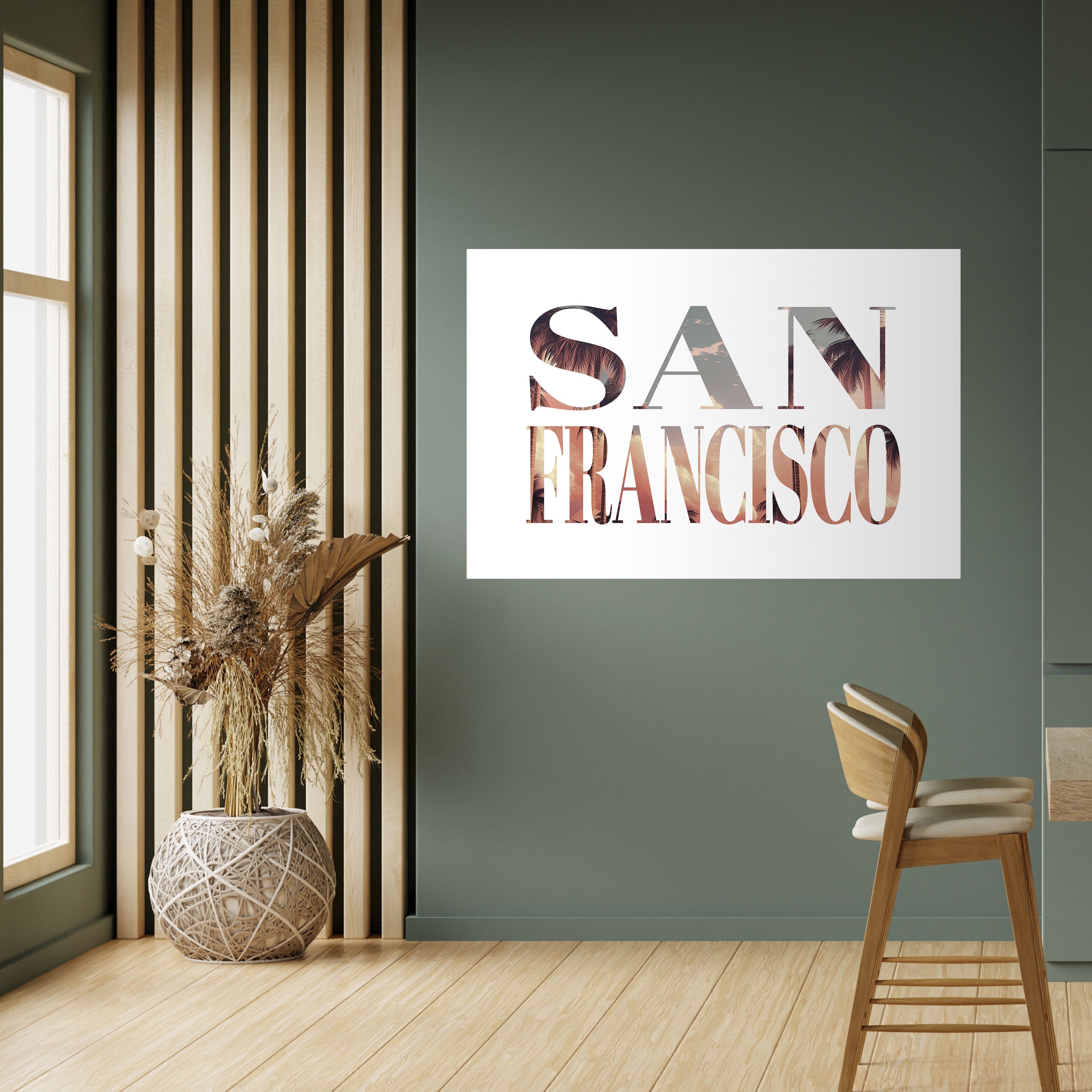 SAN FRANCISCO Horizontales Poster zum Abziehen und Aufkleben